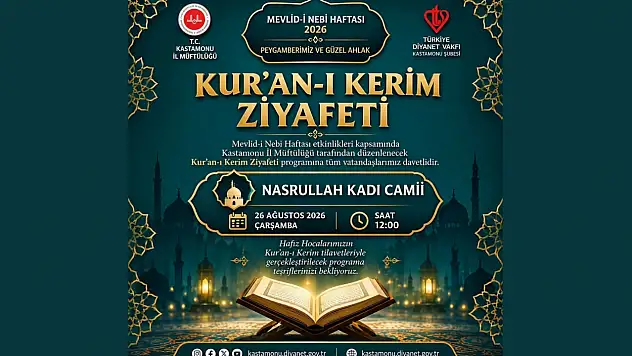 Kur'an-ı Kerim Ziyafeti Düzenlenecek