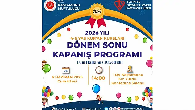 Kur'an Kursları İçin Kapanış Programı Düzenlenecek
