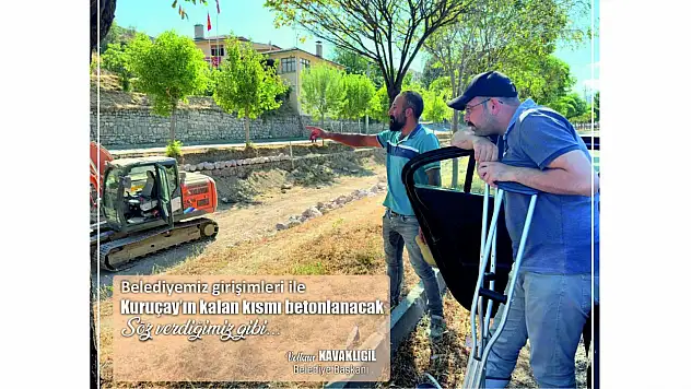 Kuru Çay'daki çalışmalar hız kazandı