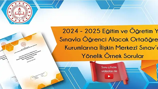 LGS İçin Örnek Soru Kitapçıkları Yayımlandı