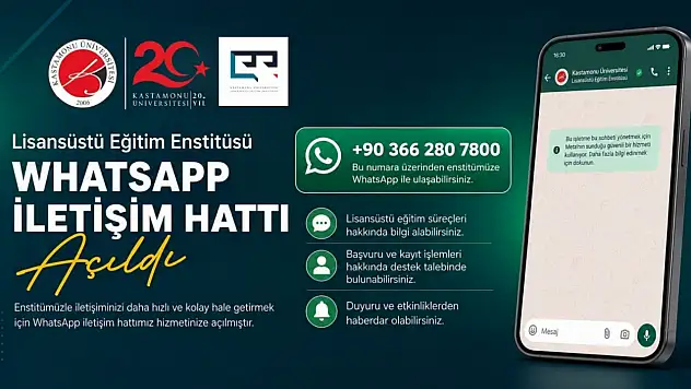 Lisansüstü Eğitim Enstitüsü WhatsApp İletişim Hattı Açıldı