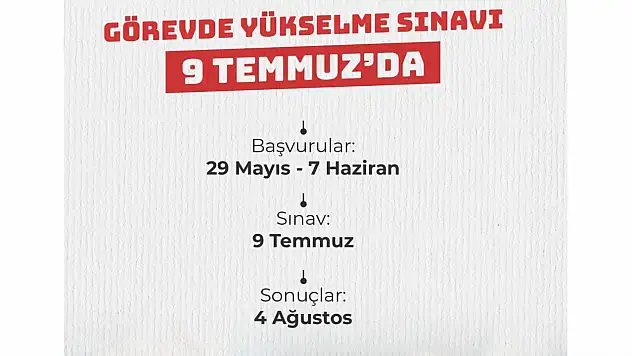 MEB'de görevde yükselme ve ünvan değişikliği sınavı