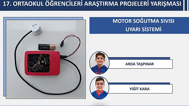 Merkez Ortaokulu'nun projesi TÜBİTAK'a sunuldu
