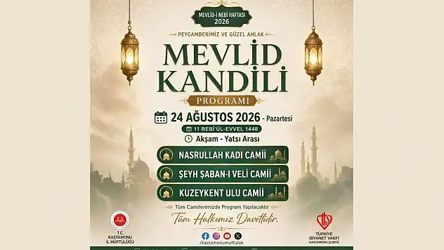 Mevlid Kandili Programları Düzenlenecek