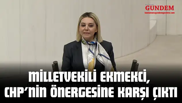 Milletvekili Ekmekci, CHP'nin Önergesine Karşı Çıktı