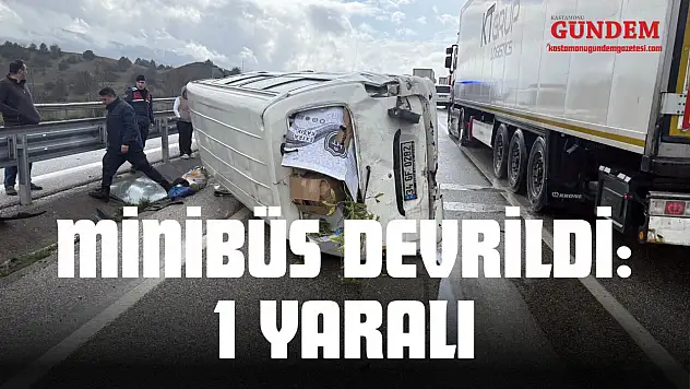 Minibüs Devrildi: 1 Yaralı