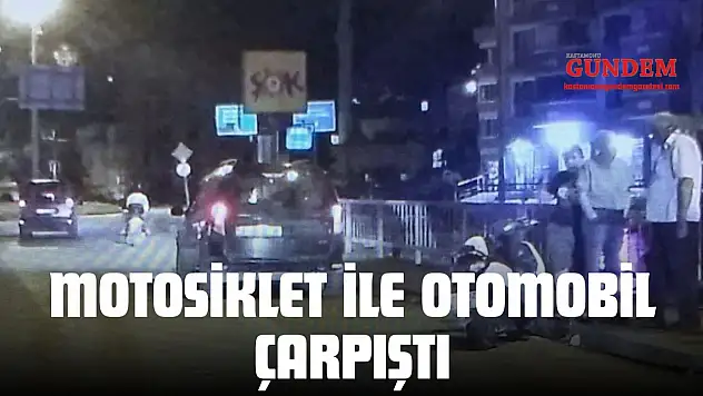 Motosiklet İle Otomobil Çarpıştı