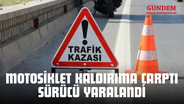 Motosiklet Kaldırıma Çarptı, Sürücü Yaralandı