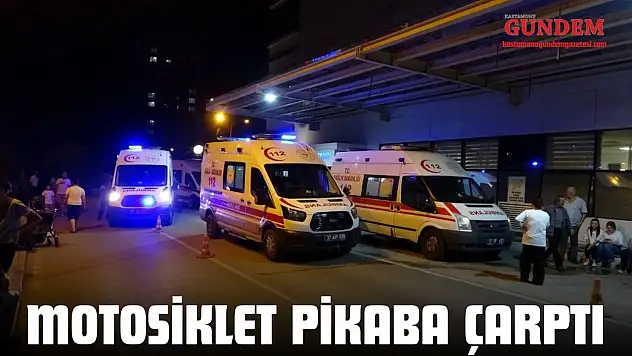 Motosiklet Pikaba Çarptı