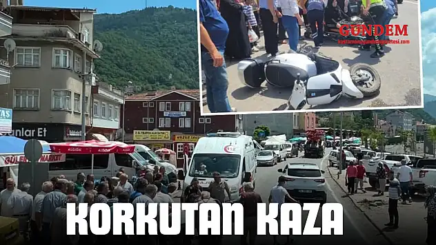 Motosikletin Çarptığı Kadın Yaralandı