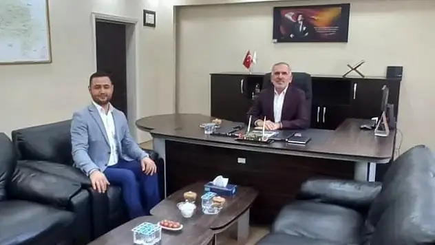 Müftü Derin'den Pınarbaşı İlçe Müftüsü Feyzi Yunus Emre'ye Hayırlı Olsun Ziyareti