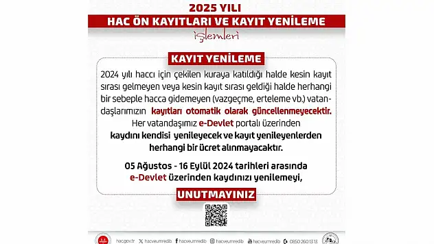 Müftülük'ten Hac Bilgilendirmesi
