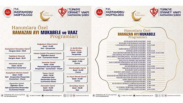 Mukabele ve Vaaz Programı Düzenlenecek