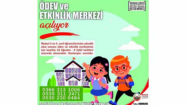 Ödev ve Etkinlik Merkezi açılıyor