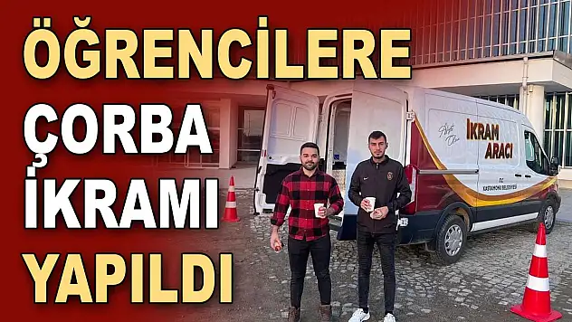 Öğrencilere Çorba İkramı Yapıldı