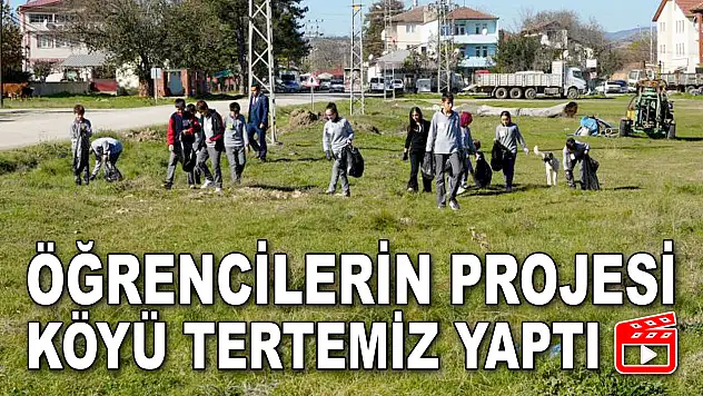 Öğrencilerin Projesi Köyü Tertemiz Yaptı
