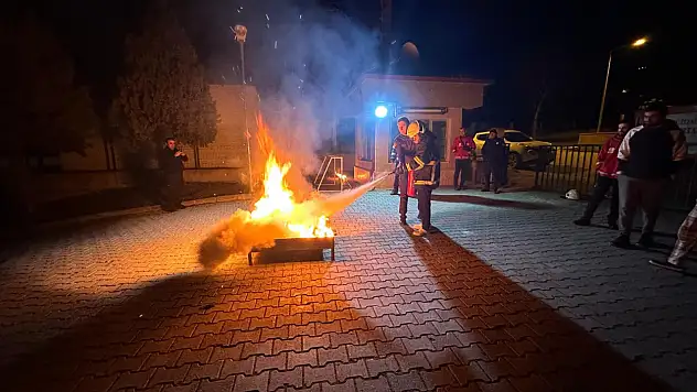 Okul Pansiyonunda Tatbikat Yapıldı