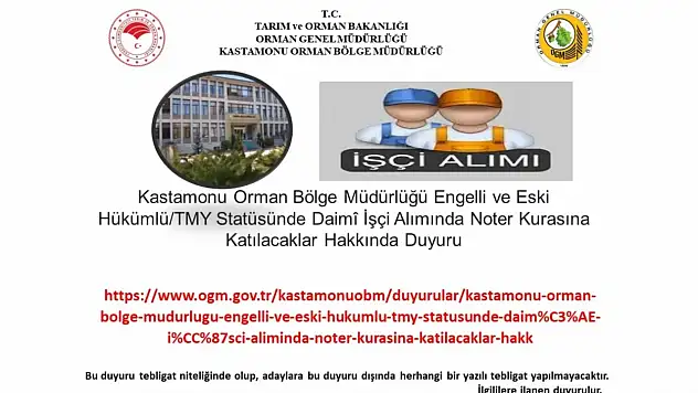 Orman'a 8 İşçi Alınacak