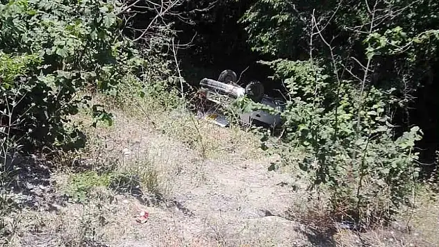 Ormanlık alana uçan otomobildeki 3 kişi yaralandı