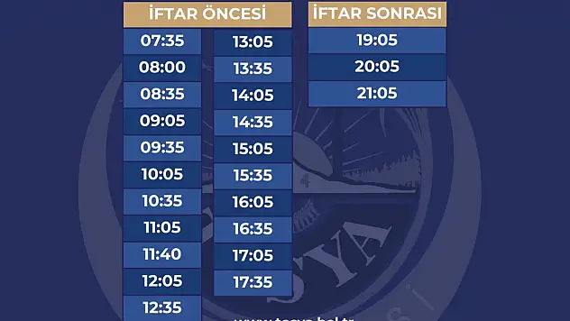 Otobüs Seferleri, İftar Saatine Göre Düzenlendi