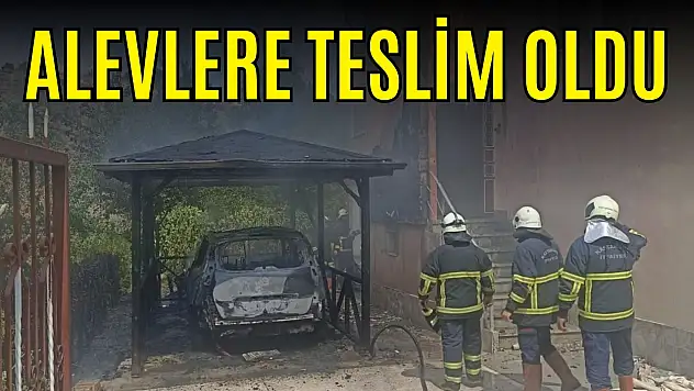 Otomobil Alevlere Teslim Oldu