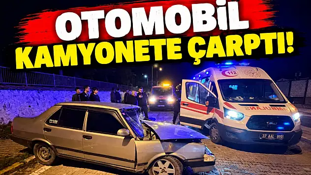 Otomobil Kamyonete Çarptı!