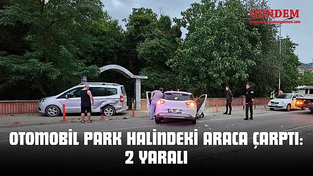 Otomobil Park Halindeki Araca Çarptı: 2 Yaralı