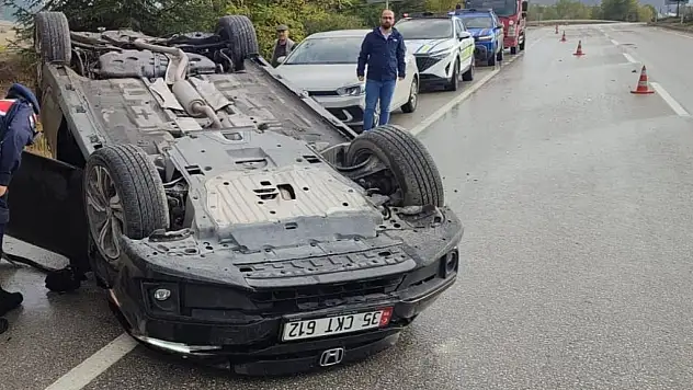 Otomobil Takla Attı: 1 Yaralı