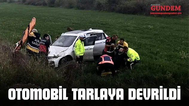 Otomobil Tarlaya Devrildi