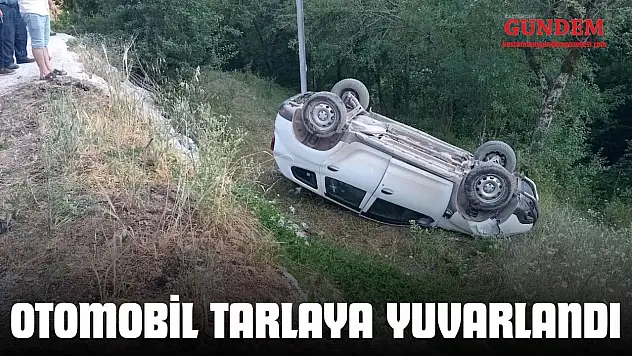 Otomobil Tarlaya Yuvarlandı