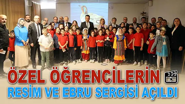 Özel Öğrencilerin Yaptığı Resim ve Ebru Sergisi Açıldı