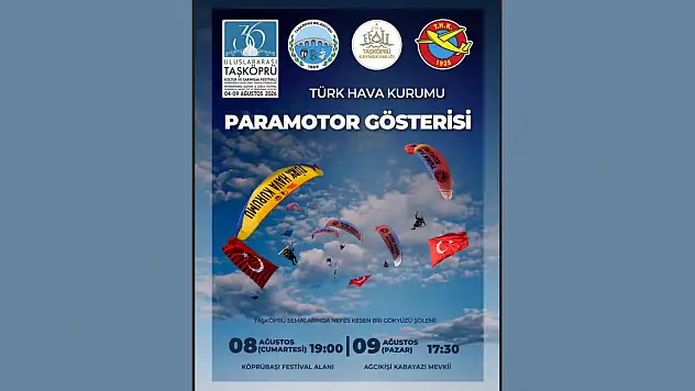 Paramotor Gösterisi Düzenlenecek