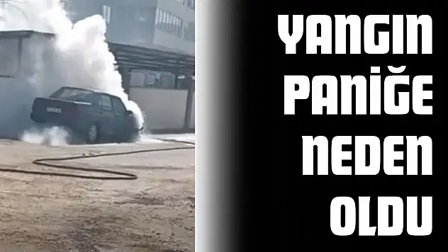 Park Halindeki Otomobil Yangında Kullanılamaz Hale Geldi