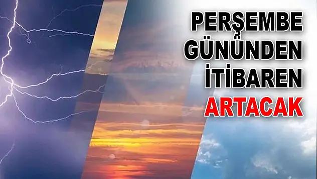 Perşembe Gününden İtibaren Artacak