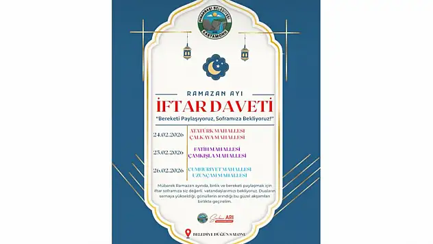 Pınarbaşı Belediyesi'nden Ramazan'da İftar Programı