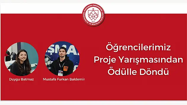 Proje Yarışmasından ödülle döndüler