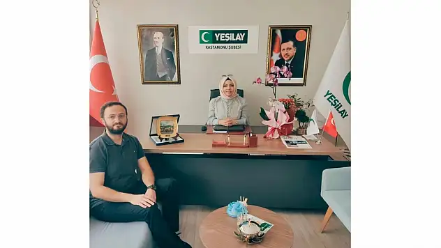 Psikolog Can Ahmet Boz'dan Yeşilay Kastamonu Şubesi'ne Ziyaret