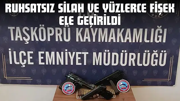 Ruhsatsız Silah Ve Yüzlerce Fişek Ele Geçirildi