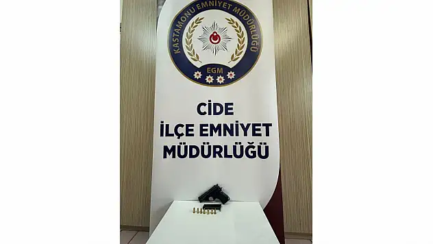 Ruhsatsız tabanca ele geçirildi