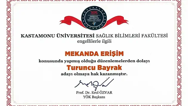 Sağlık Bilimleri, Turuncu Bayrak'a aday