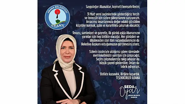 Seda Oyar: 'Amacımız Kararlılıkla Çalışmak Olacaktır'