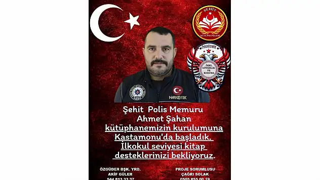 Şehit Ahmet Şahan Kütüphanesi İçin Sosyal Sorumluluk Projesi