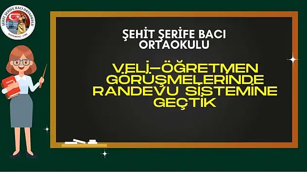 Şehit Şerife Bacı Ortaokulu Randevu Sistemine Geçti