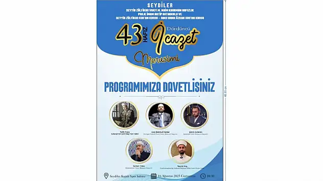 Seydiler'de Hafızlık İcazet Merasimi