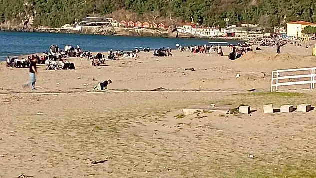 Sıcaklığın 28 Dereceye Çıktığı Bartın'da Plaj Ve Parklar Doldu
