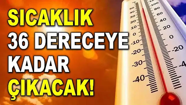 Sıcaklık 36 Dereceye Kadar Çıkacak!