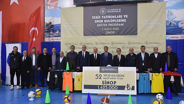 Sinop'a 1 milyon 425 bin lira destek