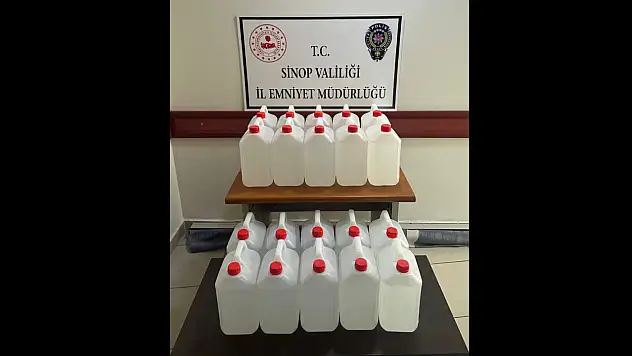 Sinop'ta 100 Litre Etil Alkol Ele Geçirildi