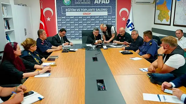 Sinop'ta afet mesaisi