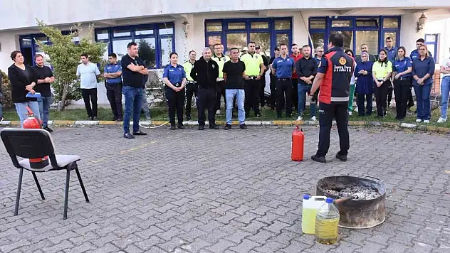 Emniyet Personeline Yangın Tatbikatı